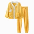 thumbnail image 4 of Gibobby Children Plush Coral Fleece Bathrobe,Cozy Hooded Robe with Belt,Cute Print,for Kids Toddlers 2-12 Years,Warm After-Bath Loungewear Toddler Pajamas,Yellow,Size 9-10T, 4 of 4