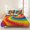 Red, Yellow, Blue, variant on 3 Pieces Queen Quilt Set,Navy Blue Stripe Vintage Soft Bedding Sets with 1 Quilt & 2 Pillow Shams,Modern Minimalist Lines Summer Bedspread Lightweight Coverlet Comforter for All Season