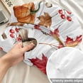 thumbnail image 4 of Twin XL Size Fitted Sheet Set - Pumpkins Fall 2 Piece Bedding Sets 16" Deep Pocket Fitted Sheet with 1 Pillowcases, Thanksgiving Maple Leaves Mushroom Autumn Brushed Microfiber Hotel Bed Sheets, 4 of 9