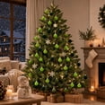 thumbnail image 3 of Hvmvliv 49 Pack Velvet Christmas Balls Flocked Tree Ornaments Plastic Hanging for Xmas Tree Holiday Decor, 3 of 8