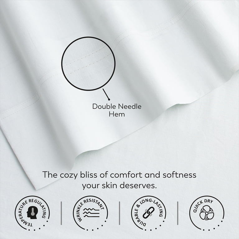 Color Sense Cotton Rich Jersey Full 4-Piece Sheet Set photo 6
