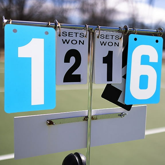 WHAMVOX 10pcs Flip Scoreboard for Sports Number Cards Portable Score Keeper for Billiards Tennis Football Replacement Score Board cards