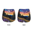 thumbnail image 6 of Uemuo Galactic Night Over Meadow Pattern Women's Athletic Shorts High Waisted Running Shorts with Liner Pockets Gym Elastic Workout Shorts-X-Large, 6 of 9