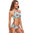 thumbnail image 6 of Dreamtimes Colorful Cream Cupcake Seamless Swimsuits Padded Bikini Sets Sexy Swimwear for Women, Large, 6 of 7