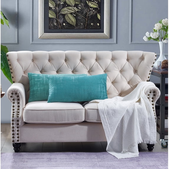Home Soft Things Textured Velvet 2 Piece Pillow Shell Set - North Sea - 14" x 26"