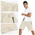 thumbnail image 5 of HAOMEILI Men's Shorts Casual Classic Fit Drawstring Summer Beach Shorts with Elastic Waist and Pockets, 5 of 6