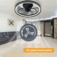 thumbnail image 3 of BAYSQUIRREL Ceiling Fans with Lights and Remote, Dimmable Bladeless Ceiling Light, 3 Colors 6 Speeds Reversible, Modern Low Profile Flush Mount Ceiling Fan for Living Room, 3 of 8
