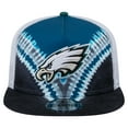 thumbnail image 2 of Men's New Era Midnight Green/Black Philadelphia Eagles Throwback Dye Golfer Snapback Hat, 2 of 6