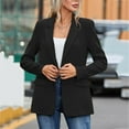 thumbnail image 6 of Gyexs Womens Blazers Work Casual Dress Jackets Long Sleeve Light Weight Trench Coat Loose Fit Outerwear with Belts, Black, Size L, 6 of 6
