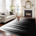 thumbnail image 3 of Rectangle Area Rugs 6 x 9 Ft, Black White Non-Slip Residential Carpet, Modern Geometric Abstract Gradient Striped Indoor Crawling Mats Runner Rugs for Living Room/Dining Room/Bedroom, 3 of 9
