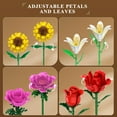 thumbnail image 4 of Plaxsoon Botanical Flower Bouquet Building Set Craft Kit 1051 Piece, 4 of 9