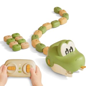 Snake Remote Control Game 2-Player Remote Control Magnetic Snake Game Toy Eating Itself Competitive RC Hungry Snake Toys for Family