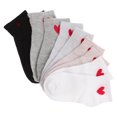 thumbnail image 3 of GOOHOCHY 5 pares de calcetines con estampado de corazones, calcetines cortos con estampado de corazones, calcetines tobilleros, calcetines de dibujos animados., 3 of 8