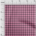 thumbnail image 2 of oneOone Georgette Viscose Light Pink Fabric Check Sewing Material Print Fabric By The Yard 42 Inch Wide, 2 of 4