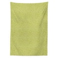 thumbnail image 3 of Ambesonne Earth Tones Tablecloth Rectangular Table Cover, Swirling Growth, 52"x70", Yellow Green White, 3 of 4