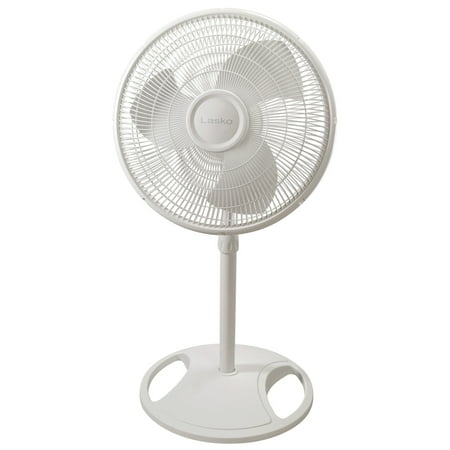 Lasko 16 Oscillating 3-Speed Pedestal Fan with Adjustable Height, 47 H, White, S16200, New