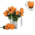 thumbnail image 5 of Efavormart 84 Artificial Buds Roses for DIY Wedding Bouquets Centerpieces Arrangements Party Home Decoration Supply - Orange, 5 of 8