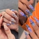 thumbnail image 3 of Pegatinas 3D de ojos malvados para uñas, deslizadores de línea de estrella y luna de serpiente, diseño de bruja, calcomanías de llama púrpura de verano para manicura, 3 of 4