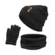 thumbnail image 2 of Conjunto de 3 gorros, bufandas y guantes de punto para hombre y mujer, gorros de invierno para el cuello. gris entumecido, 2 of 5