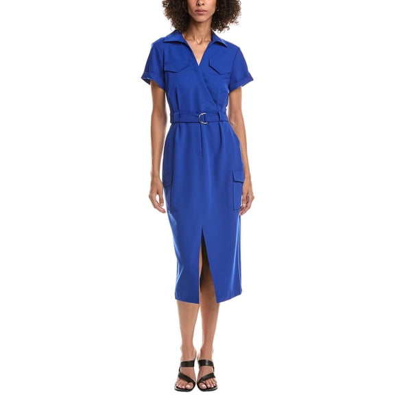 Derek Lam 10 Crosby womens Lucy Utility Shirtdress, 0, Blue