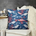 thumbnail image 2 of Throw Pillow Cushion Cover, Fauna Fish and Sketch, Decorative Square Accent Pillow Case,, 2 of 5