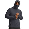 thumbnail image 3 of Betivan Men's Solid Color Long Sleeved Hooded Sun Protection Shirt Drying And Lightweight, 3 of 8