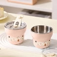 thumbnail image 6 of Stainless Steel Coffee Cup,9 oz Cute Portable Travel Mug with Leakproof Lid & Graphic Printed,Lightweight Tumbler for Office Desk,Daily Commute,Pink, 6 of 6