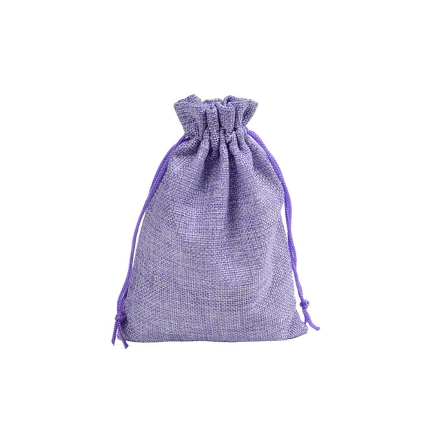 Bolsa de arpillera de estilo Vintage, 50 Uds., saco de yute, accesorios de joyería de lino Natural, bolsa de almacenamiento de viaje, Mini Almacenamiento y organización del hogar Púrpura claro 7*9cm Ounissouiy HA070894-03