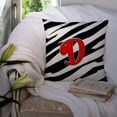 thumbnail image 3 of Carolines Treasures CJ1024-DPW1414 Letter D Initial Monogram - Zebra Red Fabric Decorative Pillow, 14Hx14W, multicolor, 3 of 4