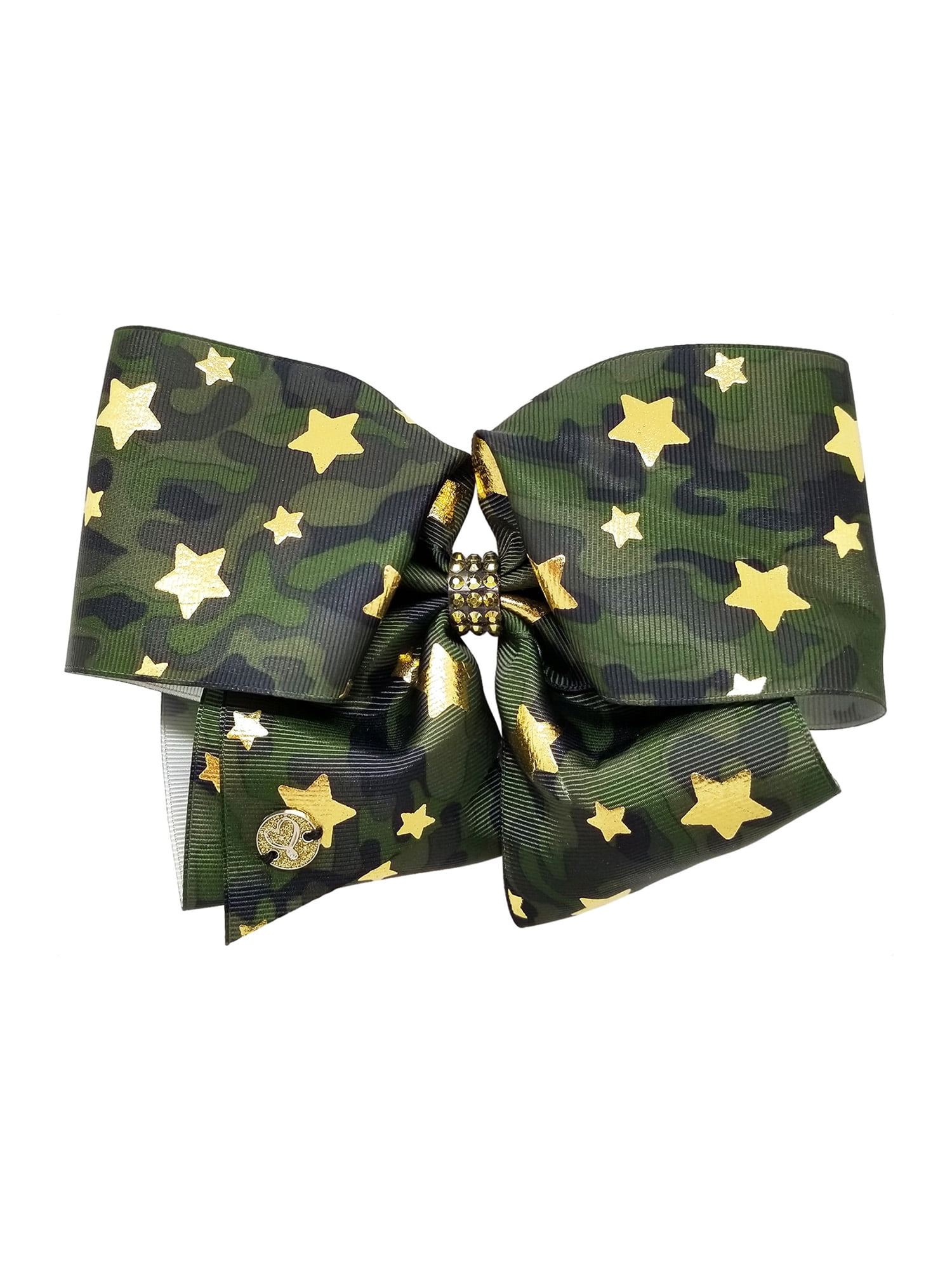JoJo Siwa Large Cheer Hair Bow (Green Camo Stars)