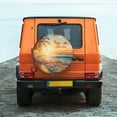 thumbnail image 6 of Sikiie Tropical Sunset Beach Scene PVC Leather Spare Tire Wheel Cover Spare Tire Cover, for Car Truck SUV Camper Trailer Universal Fit(14-17in)-14 inch, 6 of 6