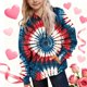 thumbnail image 1 of TaTaai Girls' Hooded Heart Printed Long Sleeve Hoodie, Valentine's Day Gift, Daily Casual Outerwear Top Gift, 1 of 6