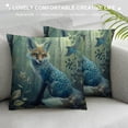 thumbnail image 3 of Orinice Fox Bird Forest Graphic Decorative Throw Pillow Cover for Home Couch Living Room Bed Sofa - Aesthetic Decor for Car Bedroom - 1PC 18x18in, 3 of 5
