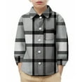 thumbnail image 2 of YUNAFFT Boys & Girls Checkered Shirt Stylish Cute Casual Long Sleeve School Uniform Shirt with Functional Pockets Preppy Trendy, 2 of 9