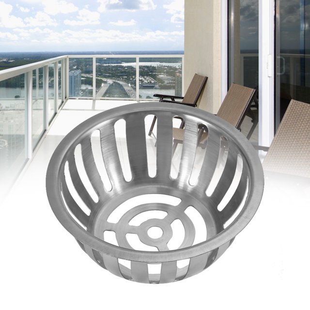 Eatbuy Drenaje de Piso de Acero Inoxidable-2 Piezas de Acero Inoxidable de Forma Redonda Anti-Bloqueo Drenaje de Piso de Drenaje de Techo para balcón de jardín