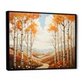 thumbnail image 2 of Designart "Birch Woods Autumn I" Floral Floater Framed Wall Art Print, 2 of 7