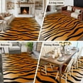 thumbnail image 6 of 5x8 Washable Area Rug, Brown Tiger Skin Non-Slip Large Rectangle Rug for Living Room Dining Room, Abstract Farm Brown Tiger Animal Texture Black Stripes Indoor Floor Mat for Home Decor, 6 of 9