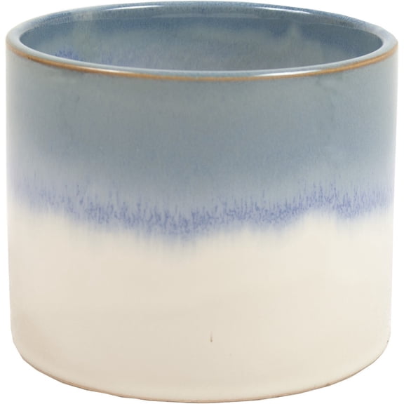 Unbranded Reykjavik Blue Reactive Glaze Ceramic Planter