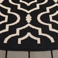 thumbnail image 3 of Safavieh Courtyard Lavern Geometric Indoor/Outdoor Area Rug, Black/Beige, 7'10" x 7'10" Round, 3 of 9