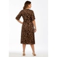 thumbnail image 2 of Roaman's Women's Plus Size Short Sleeve Wrap Fit And Flare Dress, 2 of 3