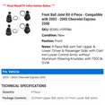thumbnail image 2 of Front Ball Joint Kit 4 Piece - Compatible with 2003 - 2005 Chevy Express 2500 2004, 2 of 2