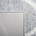 thumbnail image 6 of SAFAVIEH Tahoe Thelma Quatrefoil Shag Area Rug, 6'7" x 6'7" Square, Light Grey/White, 6 of 8