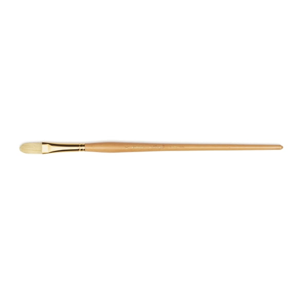 Raphael D'Artigny Interlocked White Bristle Brush, Filbert, Size 14
