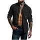 thumbnail image 2 of Blusa y camisa de manga larga con cuello vuelto para hombre, camiseta lisa de moda, blusa de manga larga con cuello vuelto, informal, elegante, con estilo, cómoda, con bolsillos, botones y capucha, bl, 2 of 6