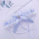 thumbnail image 4 of Ligas blancas para novia (2 piezas), liga de boda con encaje elástico, conjunto de liga de boda, accesorios de novia, 4 of 6