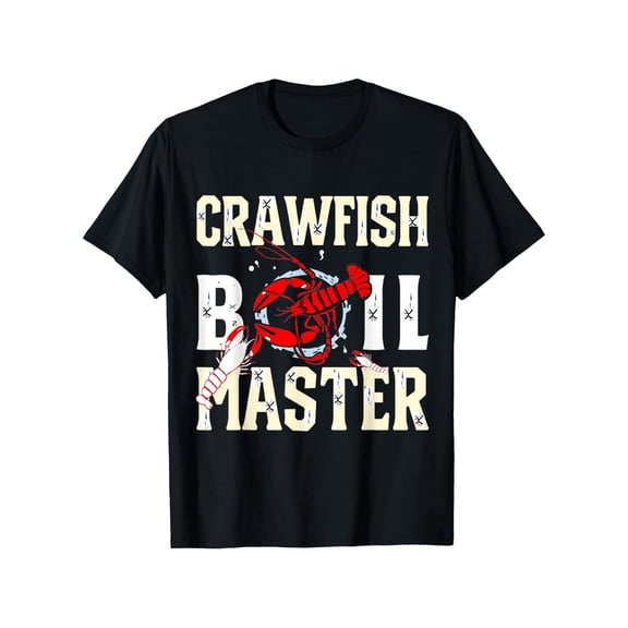 Funny Crawfish Boil Master T-Shirt for Men Women, Retro Cajun Seafood Party Cookout Apparel, Louisiana Lobster Lover Gift Tee