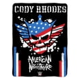 thumbnail image 3 of Sleep Squad WWE Cody Rhodes American Nightmare 60” x 80” Raschel Plush Throw, 3 of 6