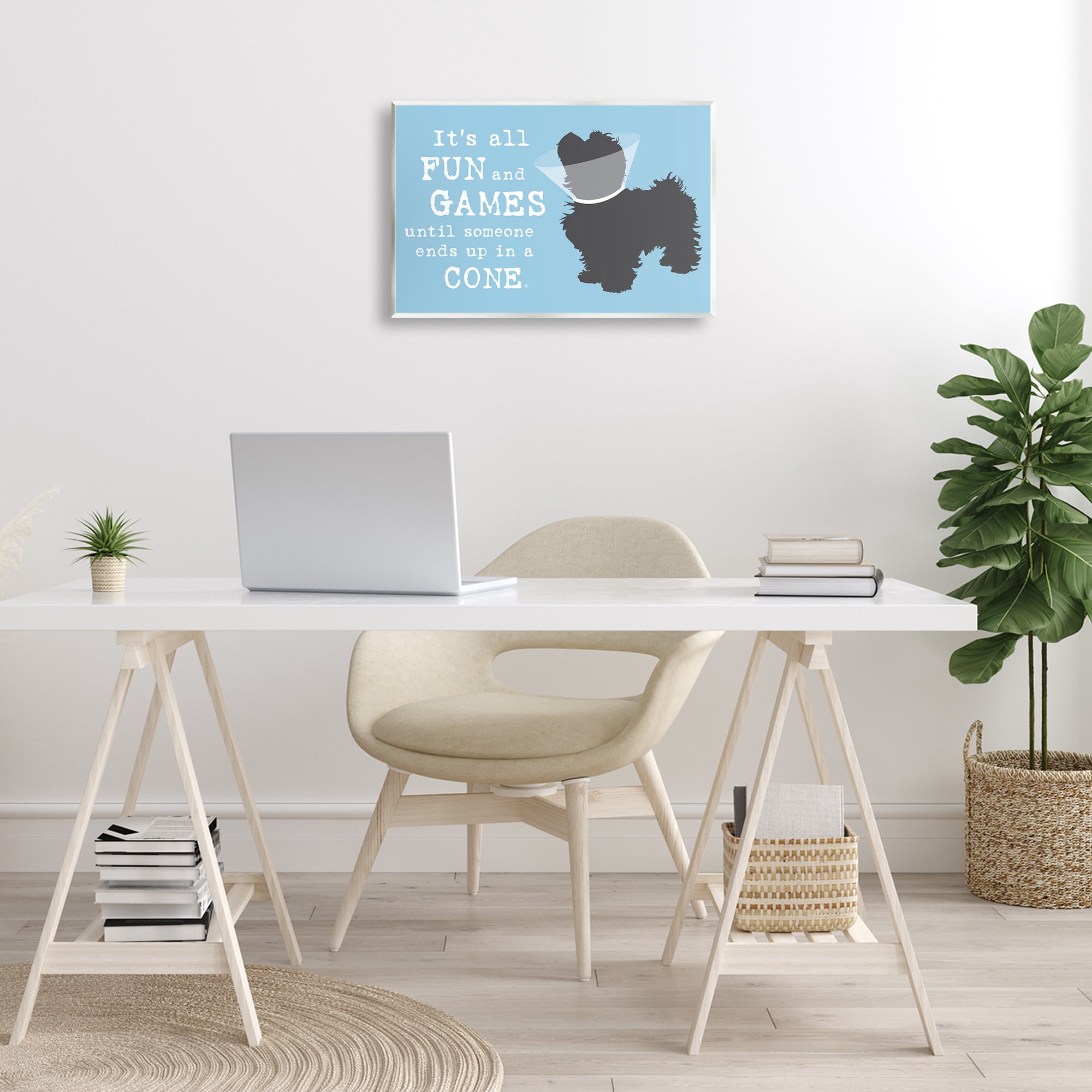 Stupell Industries Funny Fun & Games Dog Animals Painting Unframed Art Print Wall Art, 19 x 13