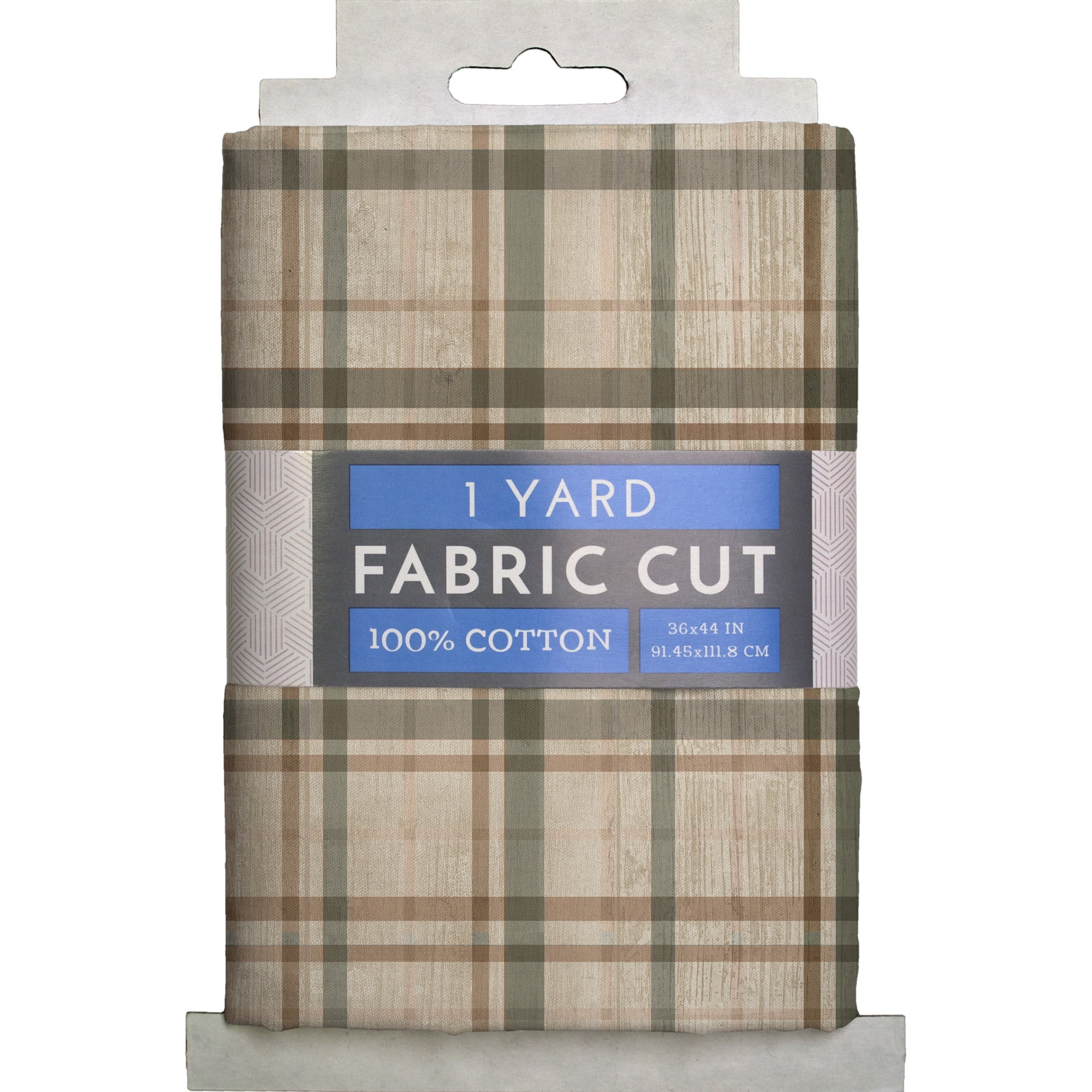(2 pack) 1 Yard 100% Cotton Woodland Plaid, Oak, 44" Wide for Quilting & Sewing by David Textiles