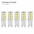 thumbnail image 6 of 5-pack G9 Base 5W (40W Equivalent Halogen) LED Bulbs 6000K 2835 40-SMD Daylight Home Lights, 6 of 9